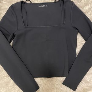 Abercrombie & Fitch black long sleeve with strap detail